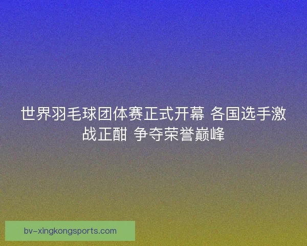 世界羽毛球团体赛正式开幕 各国选手激战正酣 争夺荣誉巅峰